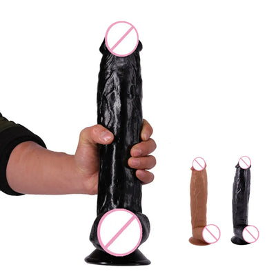 12 นิ้ว/31 ซม.ผิวรู้สึกสมจริง Penis Super ขนาดใหญ่สีดำขนาดใหญ่ Dildo ดูดคัพเพศของเล่นสำหรับผู้หญิงเพศหญิง Masturbator