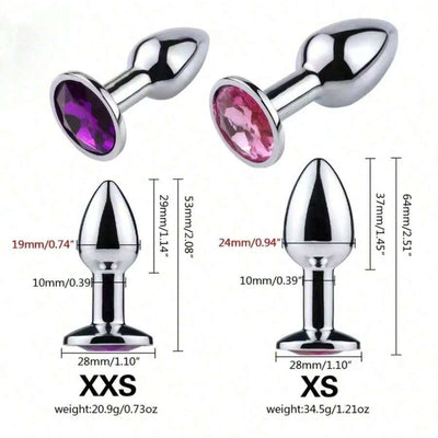 1pc Metal Anal Plug, Beginner To Senior 5 Size, Butt G-point Massage, Sex Toys