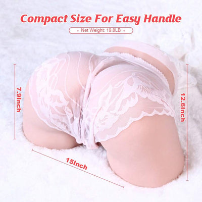19.8LB Pocket Pussy for Men Big Ass with Anus Pussy Life-Like Butts Sex Doll for Men, Male Sex Toys with Anal Vagina Sex, Lifelike Male Masturbator Adult Sex Toys
