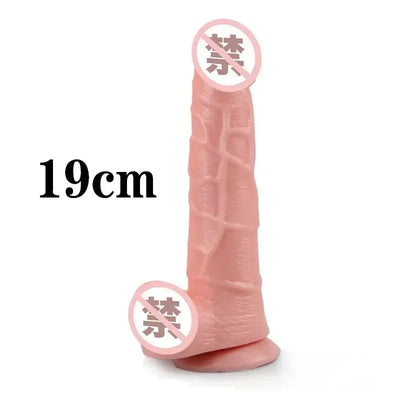 19 ซม.Dildo สมจริงพร้อมถ้วยดูด Dildo สําหรับ Anal อวัยวะเพศชายใหญ่สําหรับเพศของเล่นหญิง Masturbator ผลิตภัณฑ์สําหรับผู้ใหญ่เพศของเล่นผู้ใหญ่