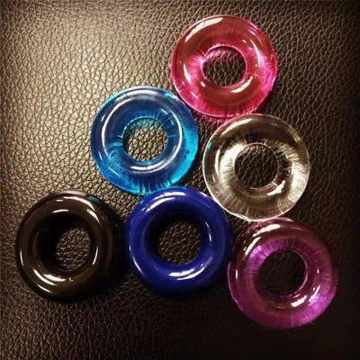 2pcs/set Silicone Durable Penis Ring Adult Men Ejaculation Delay Cock Rubber Rings Penis Enlargement Sex Toys for Male Sex Rings