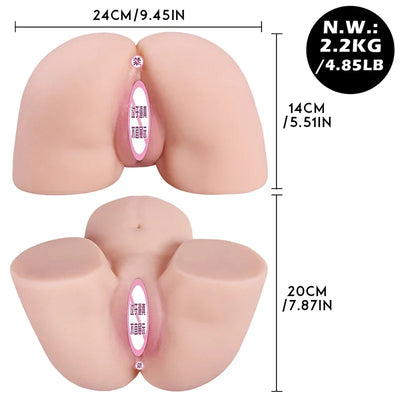 จริงหีตูดใหญ่ 3D ก้นช่องคลอดประดิษฐ์ Anal Dual Channel ชาย Masturbator ที่สมจริง Sex ตุ๊กตาของเล่นสําหรับผู้ใหญ่สําหรับผู้ใหญ่