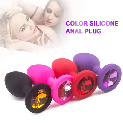 3D Fauxเพชรซิลิโคนก้นAnal Plug Masturbationคู่Flirting Sexของเล่นMasturbation TOOLของเล่นBDSM