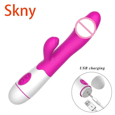 Rabbit Vibrator for Women 30 Speed Rechargeable G Spot Clitoris Stimulator Dildo Vagina Female Masturbator Sex Toys for Aldult