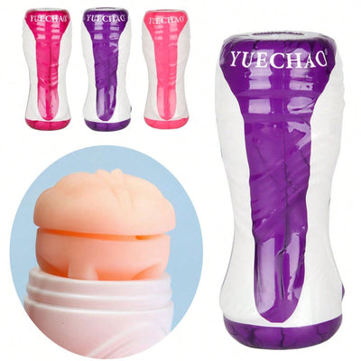 Realistic Male Masturbator Vaginal Stimulation Portable Pocket Pussy Stroker with Vagina Textured Blowjob Penis Silicone Masturbation Sleeve for Males