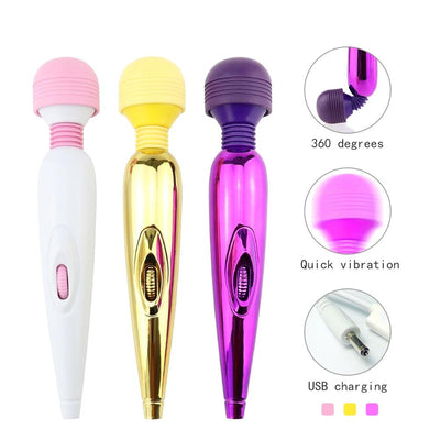 AV Vibrator Rechargeable Magic Wand Clit Massager Vagina Clitoris Stimulator  Female Masturbation Adult Sex Toys for Women
