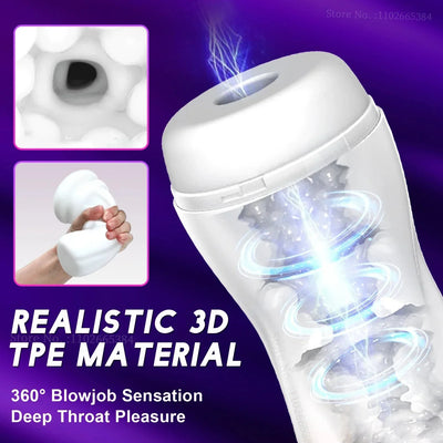 Automatic Sucking Male Masturbator Heating Masturbation Machine Oral Blowjob Vagina Penis Pump Sex Toys for Men Adults Supplies