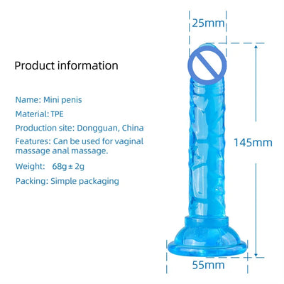 ซิลิโคนเยลลี่ดูดถ้วยขนาดเล็กสมจริงDildoอวัยวะเพศชายเทียมAnal Butt Plug Dick G Spotนวดเพศเร้าอารมณ์ของเล่นสําหรับผู้หญิง
