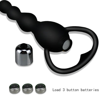 Vibrating Protaste Massager Anal Beads Vibrator Butt Plug Sex Toy for Men Women Silicone Anales Trainer Fun Toys for Beginners