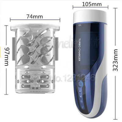 Leten Male Masturbation Cup Silicone Vagina Automatic Telescopic Piston Rotating Interactive Sex Moaning Sex Machine Toy for Men