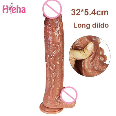Long Penis Realistic  Dildos for Women Lesbian Toys Big Fake Dick Soft Silicone Females Masturbation Sex Adult Erotic Product