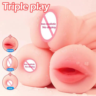 Male Masturbator Adult Sex Toys Anus Vagina Pussy Mouth Oral Sex Artificial Vagina Anal Vibrator Masturbation Sex Toys for Men