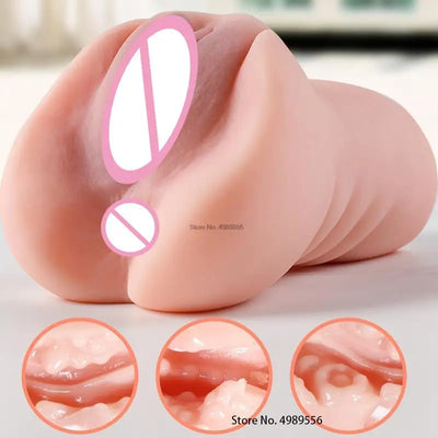 18+ที่สมจริงช่องคลอดช่องคลอดดูด Masturbator ช่องคลอดประดิษฐ์ปลอมเพศตุ๊กตา Anal ซิลิโคนนุ่มแน่นหีของเล่นเร้าอารมณ์ Masturbator ชาย