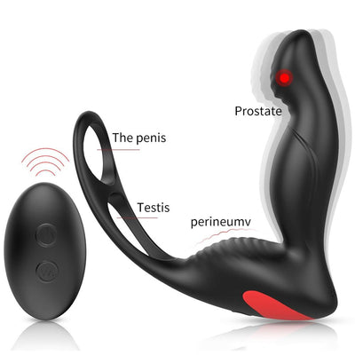 Phanxy Masculino Massagem De Pr¡§?stata Vibrador Anal Plug Silicone ¡§¡è Prova Dwaterproof ¡§¡égua Massageador Estimulador Butt Delay Ejacula??o Anel Brinquedo Para Homem