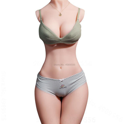 Real Sexy Girl Real Vagina Big Butt Half Body Beautiful Legs Doll Soft Warm Tight Anal Dual Channel Real Vaginas for Men