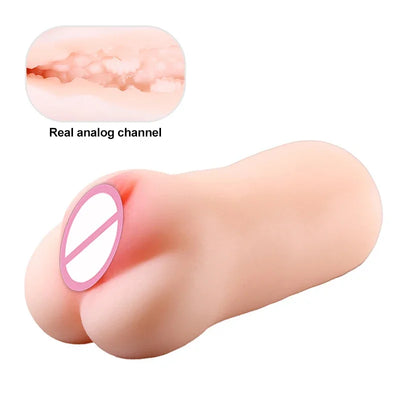 Realistic Vagina Deep Throat Artificial Pussy Anal Anus Oral Male Masturbator Blowjob Masturbation Cup Sex Toys for Men Adults