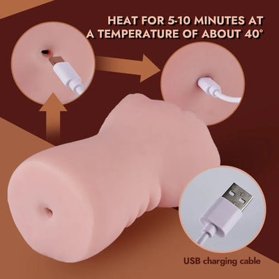 Artificial Vagina Pocket Pussy Automatic Heating Male Masturbation Cup Realistic Pussy Penis Stimulate Adult Sex Toys for Men