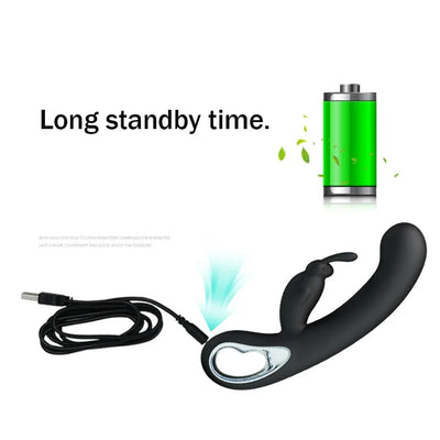 2 in1 Rabbit Dildos Vibrator for Women Vagina Massager Nipple Clitoris Stimulator Female Masturbation Vibrating Adult Sex Toy 18