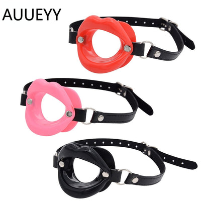 Sex Slave Silicone Lips O Ring Open Mouth Gag Oral Mouth Gag Ball Fetish Bdsm Bondage Restraints Erotic Toys Sex Toy for Couples