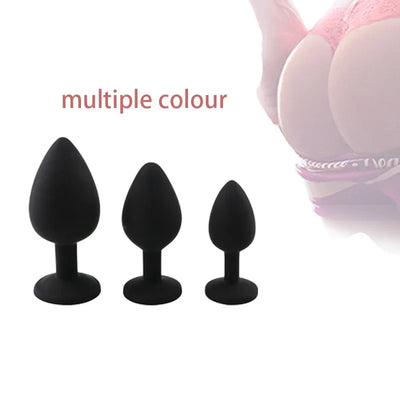 Sex Toys Anal Plug Silicone Waterproof 3 Different Size Adult Toys Prostate Massager for Men/Women Anal Trainer for Couples SM