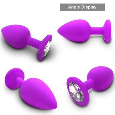 Sex Toys Anal Plug Silicone Waterproof 3 Different Size Adult Toys Prostate Massager for Men/Women Anal Trainer for Couples SM