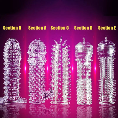 SpikeอวัยวะเพศชายReusableถุงยางอนามัยเพศของเล่นสําหรับผู้ชายDelay EjaculationอวัยวะเพศชายContraceptionแหวนCock Extender구